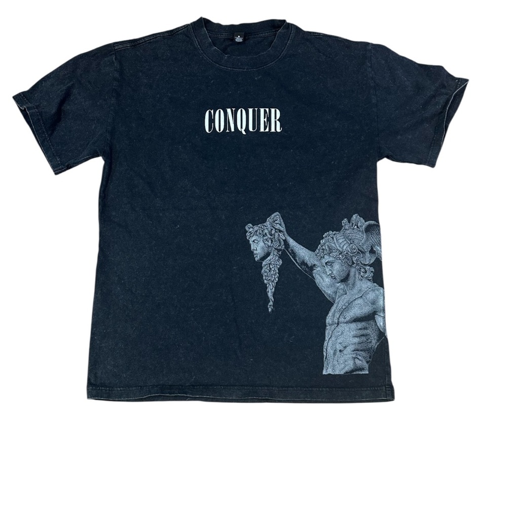 Conquer Black Graphic Tee